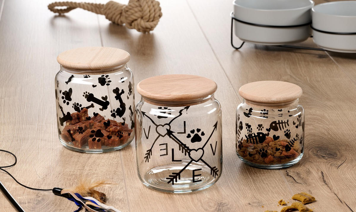 DOSE  - Klar/Beigebraun, Trend, Glas/Holz (1,1l) - Ritzenhoff Breker