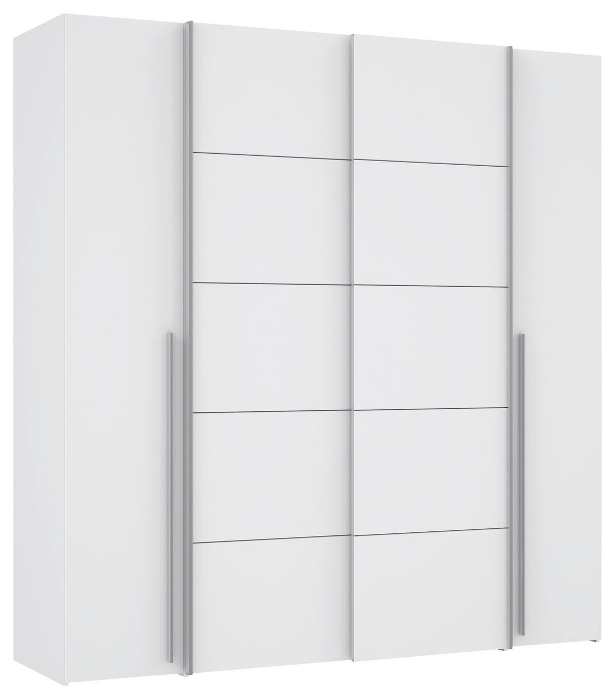 ORMAR ZA ODJEĆU  200/210/61,2 cm    - bijela/boje aluminija, Basics, drvni materijal/plastika (200/210/61,2cm) - MID.YOU