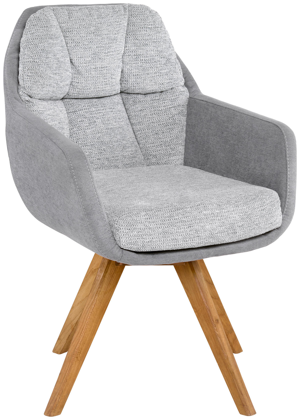 ARMLEHNSTUHL  in Flachgewebe  - Wildeiche/Anthrazit, Design, Holz/Textil (65/85/68cm) - Linea Natura
