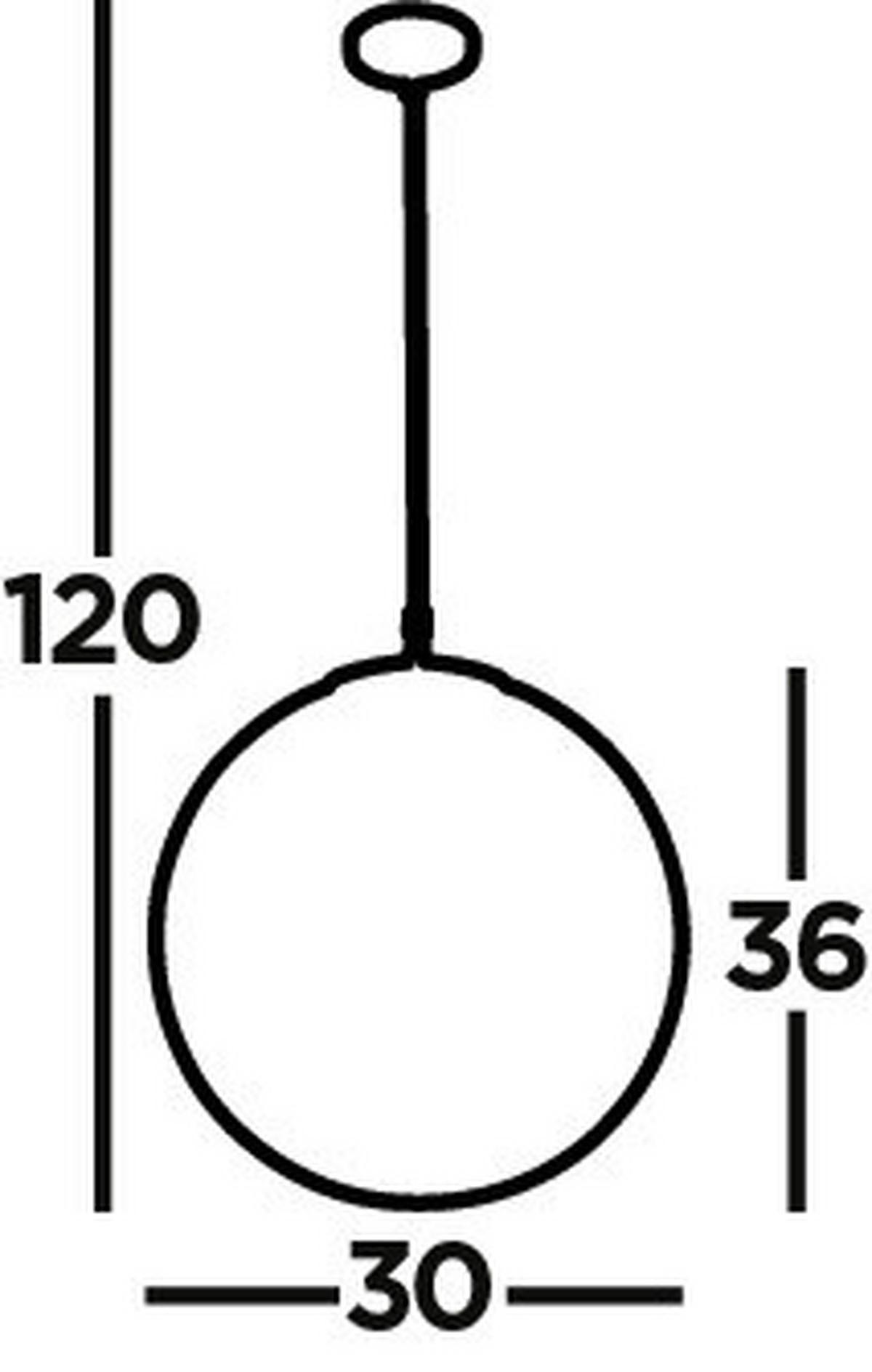 HÄNGLAMPA Atom 30/120 cm  - vit/svart, Klassisk, metall/glas (30/120cm)