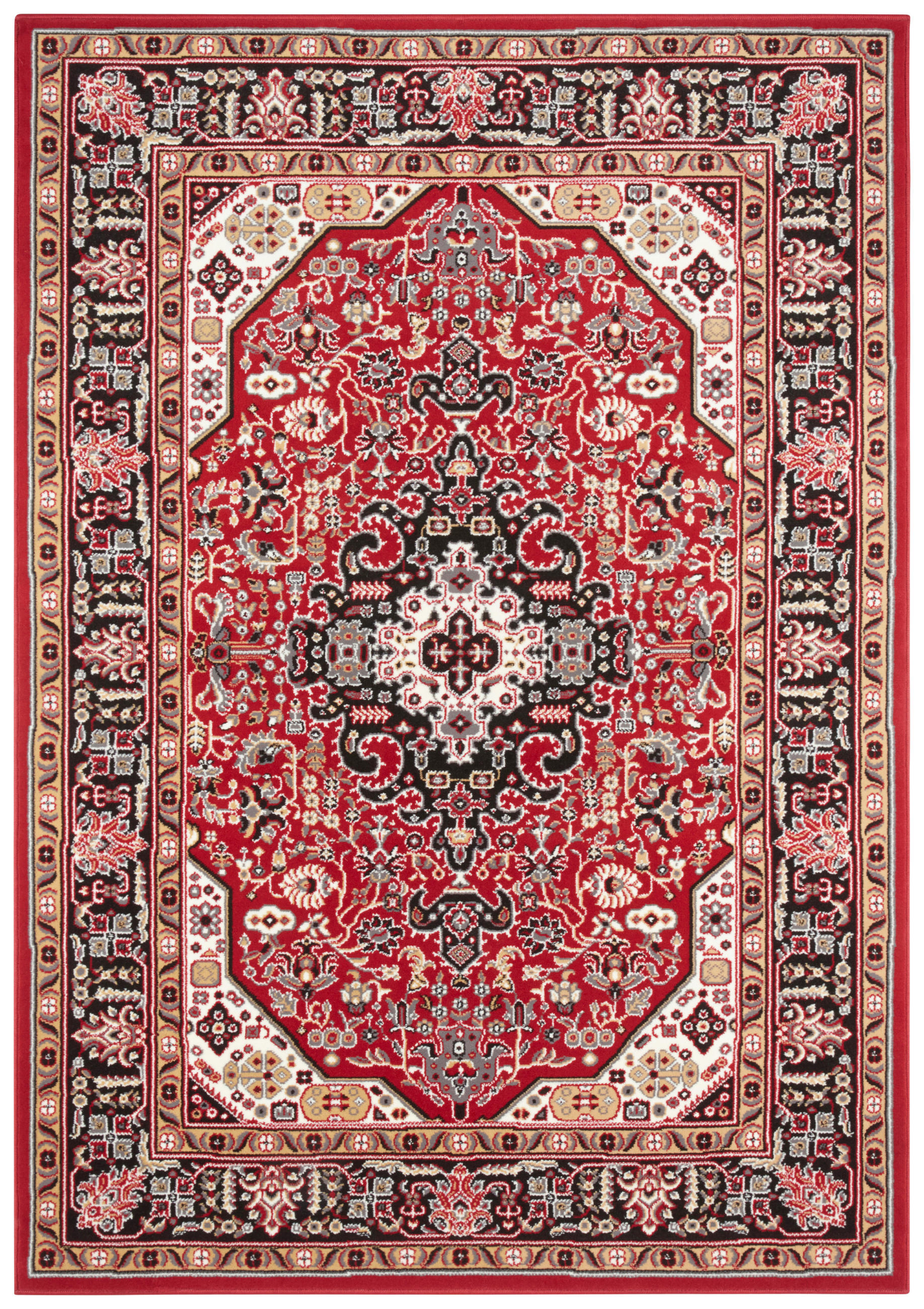 VINTAGE-TEPPICH 160/230 cm Mirkan Multicolor, Rot rechteckig  - Rot/Multicolor, Basics, Kunststoff/Textil (160/230cm) - Hanse Home