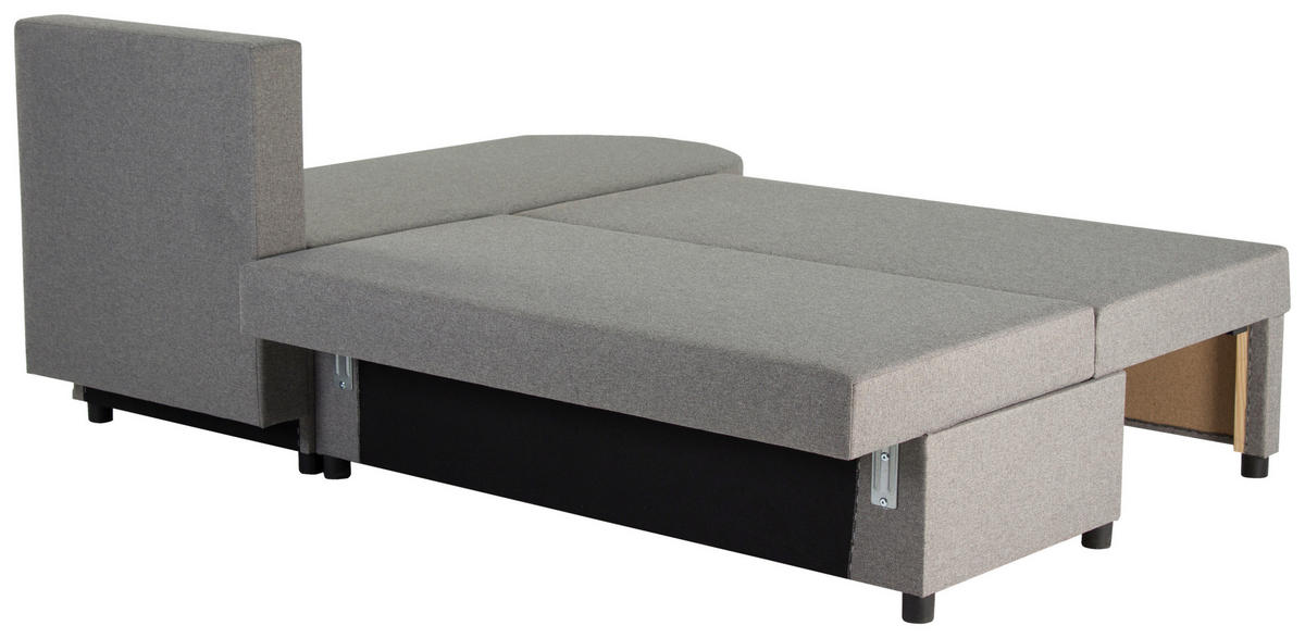 ECKSOFA in Webstoff Grau, Dunkelgrau  - Dunkelgrau/Anthrazit, Konventionell, Kunststoff/Textil (159/196cm) - Ti'me