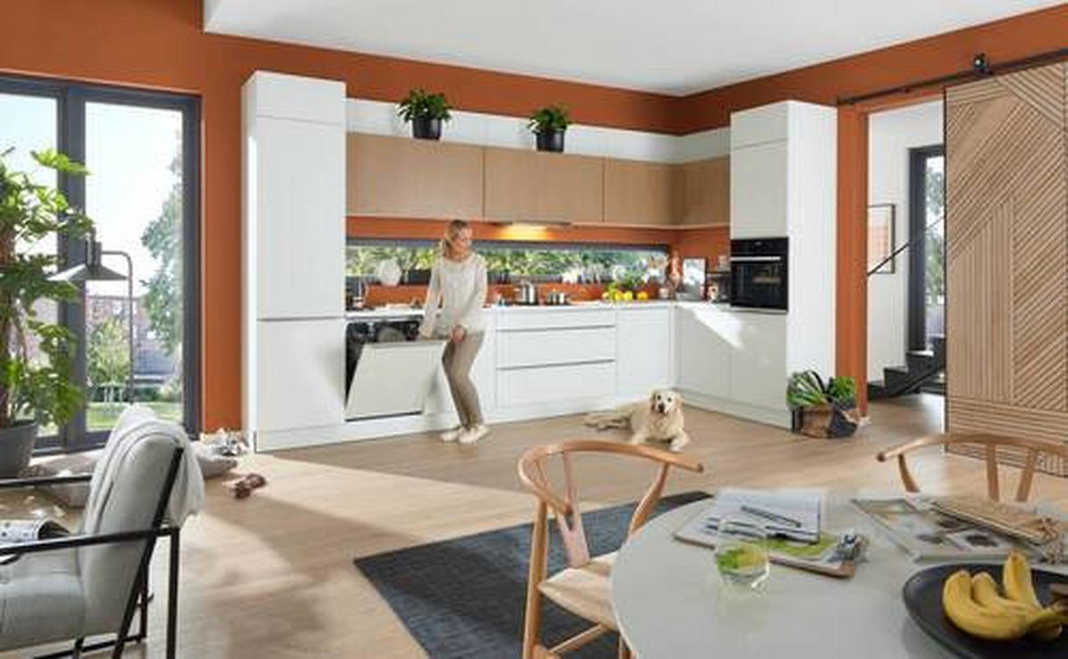 EINBAUKÜCHE MANHATTAN UNI  - Weiß, Design, Holzwerkstoff/Kunststoff - Nolte Küchen