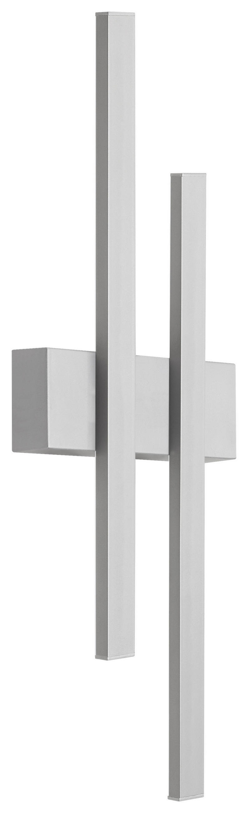 VÄGGLAMPA UTOMHUS 47/15,5/4,2 cm   - silver, Basics, metall (47/15,5/4,2cm)