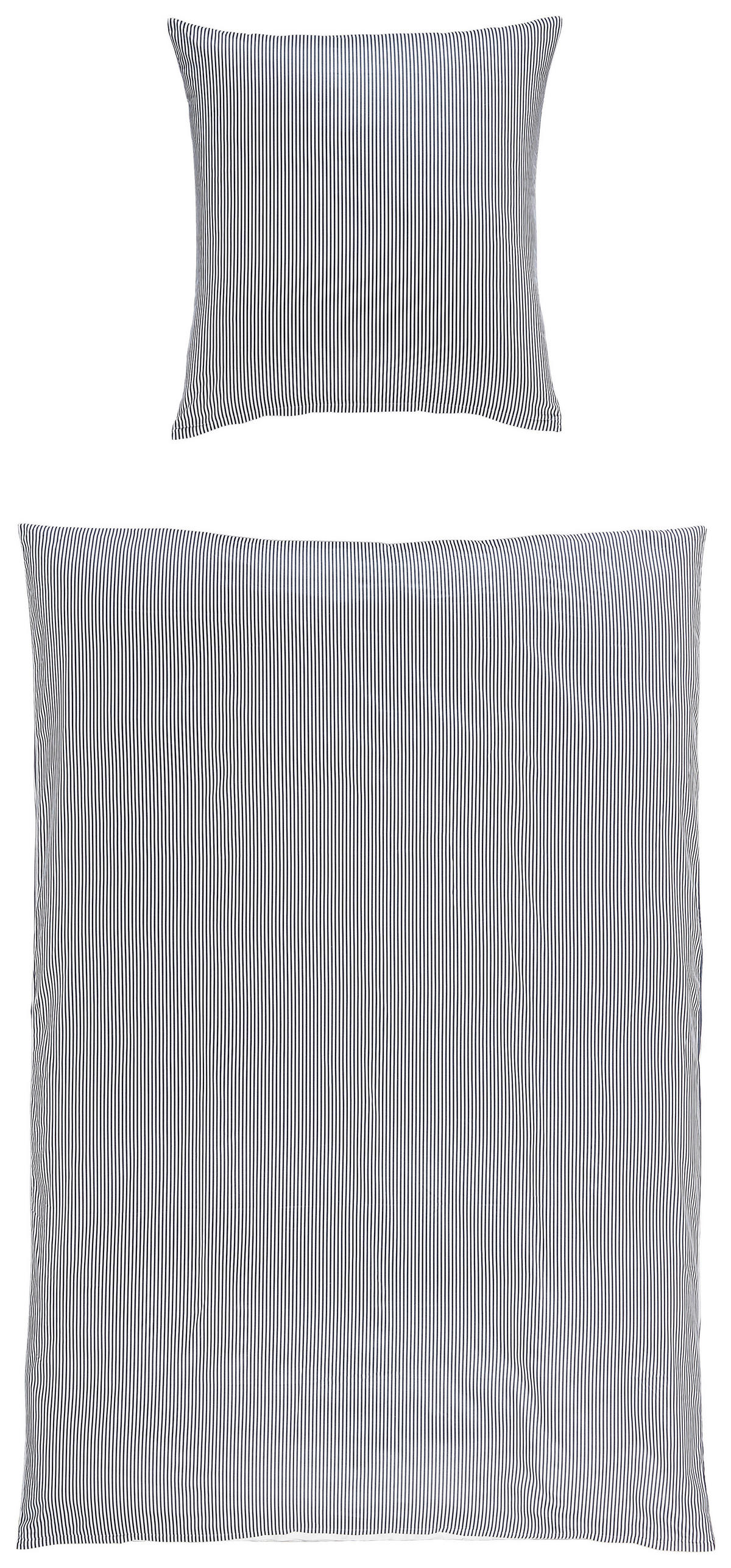 WENDEBETTWÄSCHE Giorgio Makosatin 135/200 cm  - Anthrazit/Weiß, KONVENTIONELL, Textil (135/200cm) - Janine