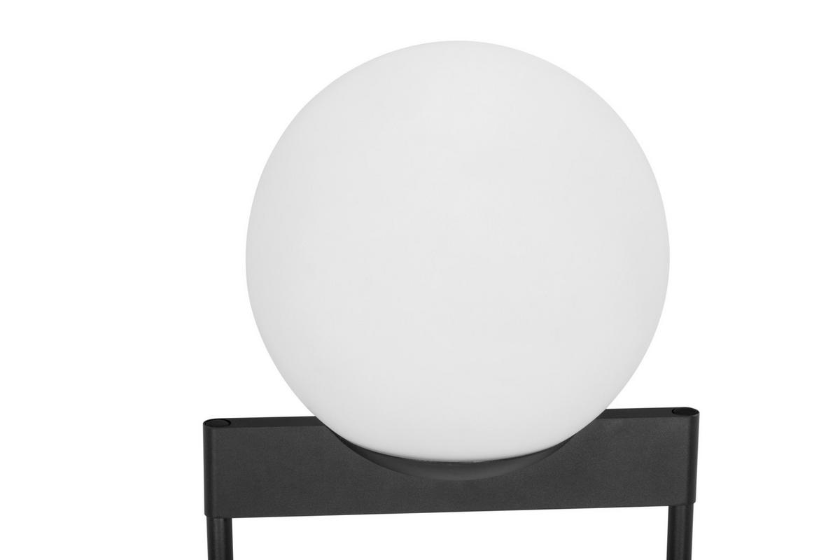 STOJACIA LAMPA, 37/163 cm  - čierna, Design, kov/sklo (37/163cm) - Dieter Knoll