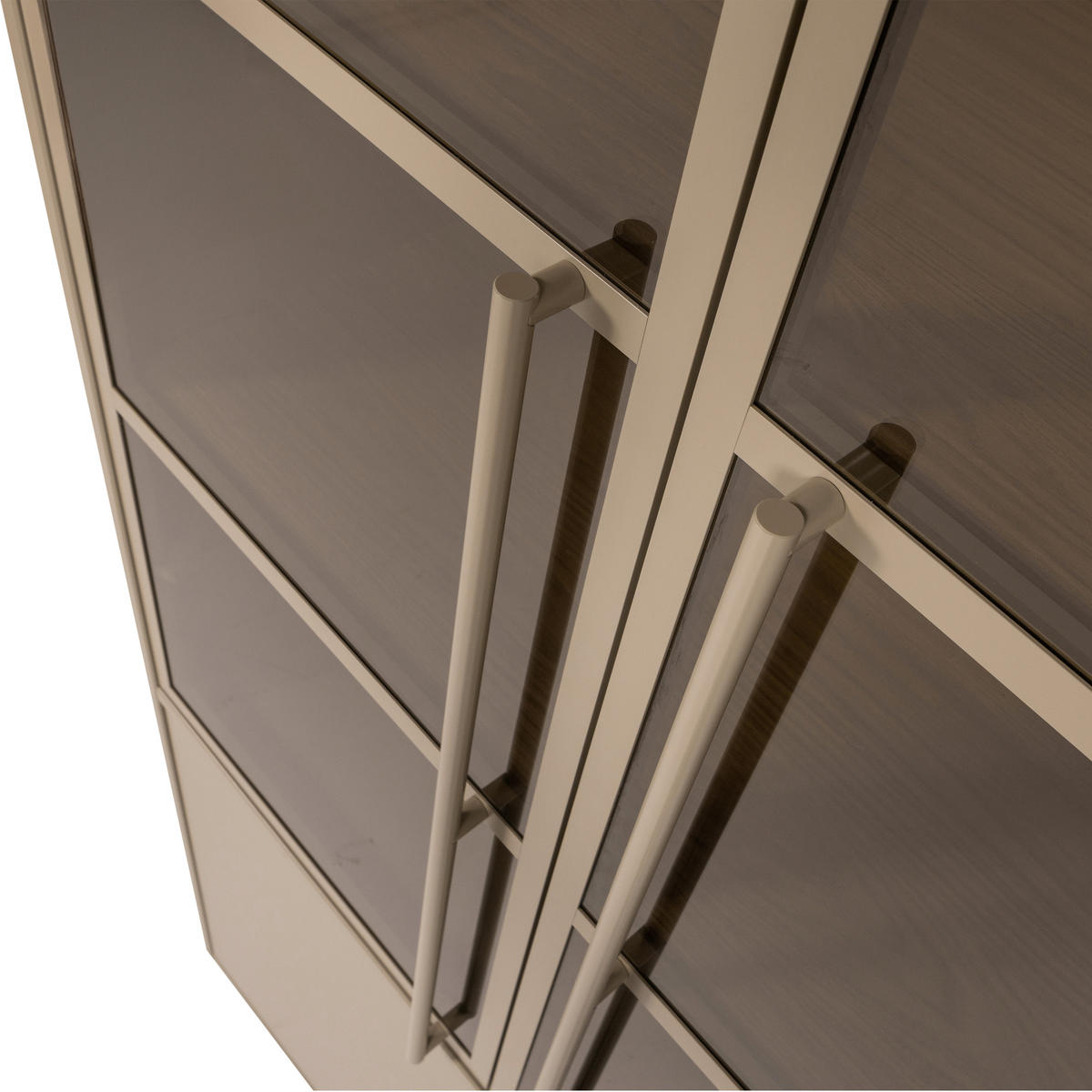 REGAL  101/236/40 cm Schlammfarben  - Schlammfarben, Design, Glas/Holz (101/236/40cm) - Livetastic