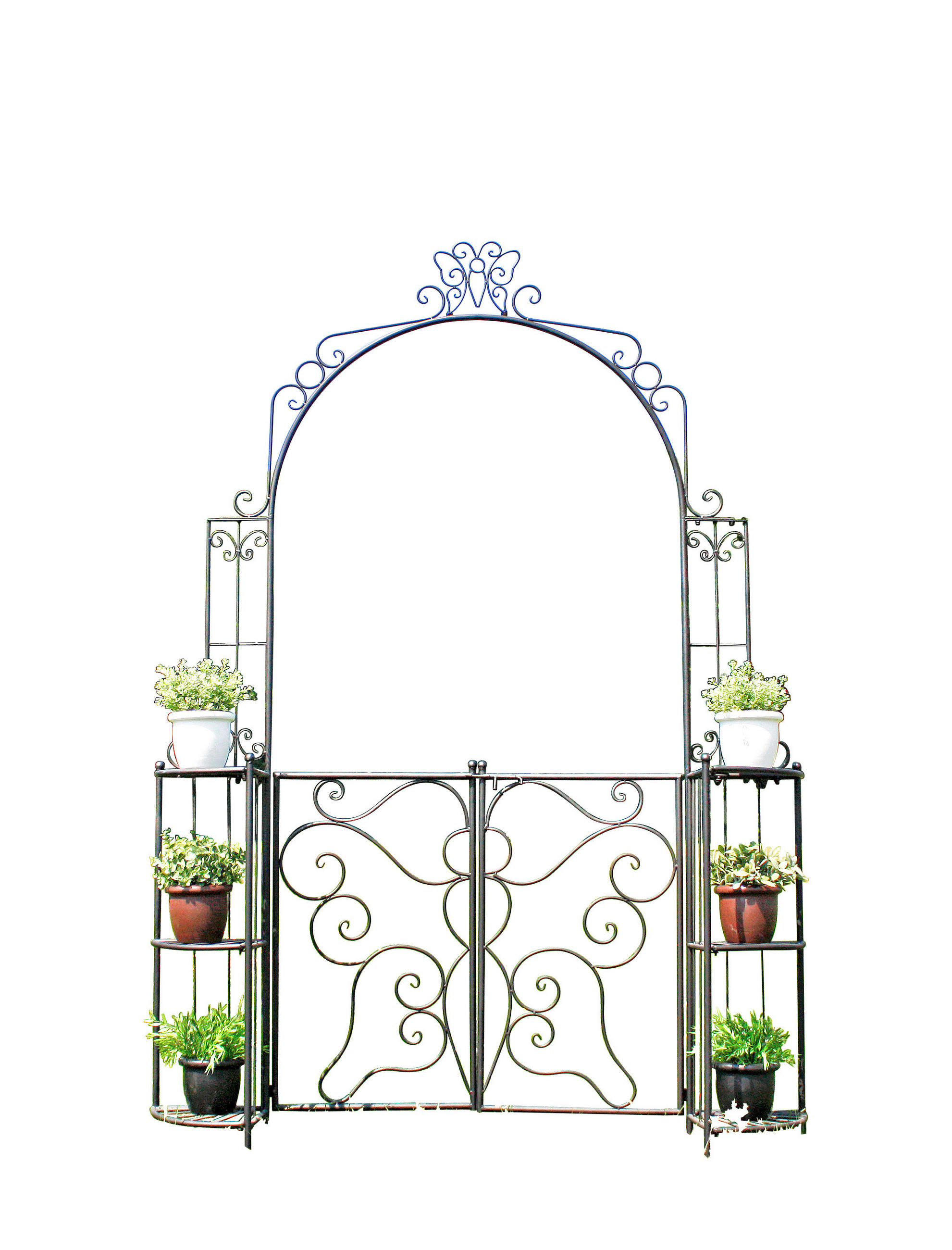 Rosenbogen Mit Tür Aus Stahl Laki Bxh: Ca. 156x233 Cm