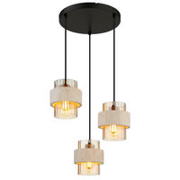 HÄNGLAMPA Daren 37,5/130 cm  - orange/beige, Basics, metall/glas (37,5/130cm)