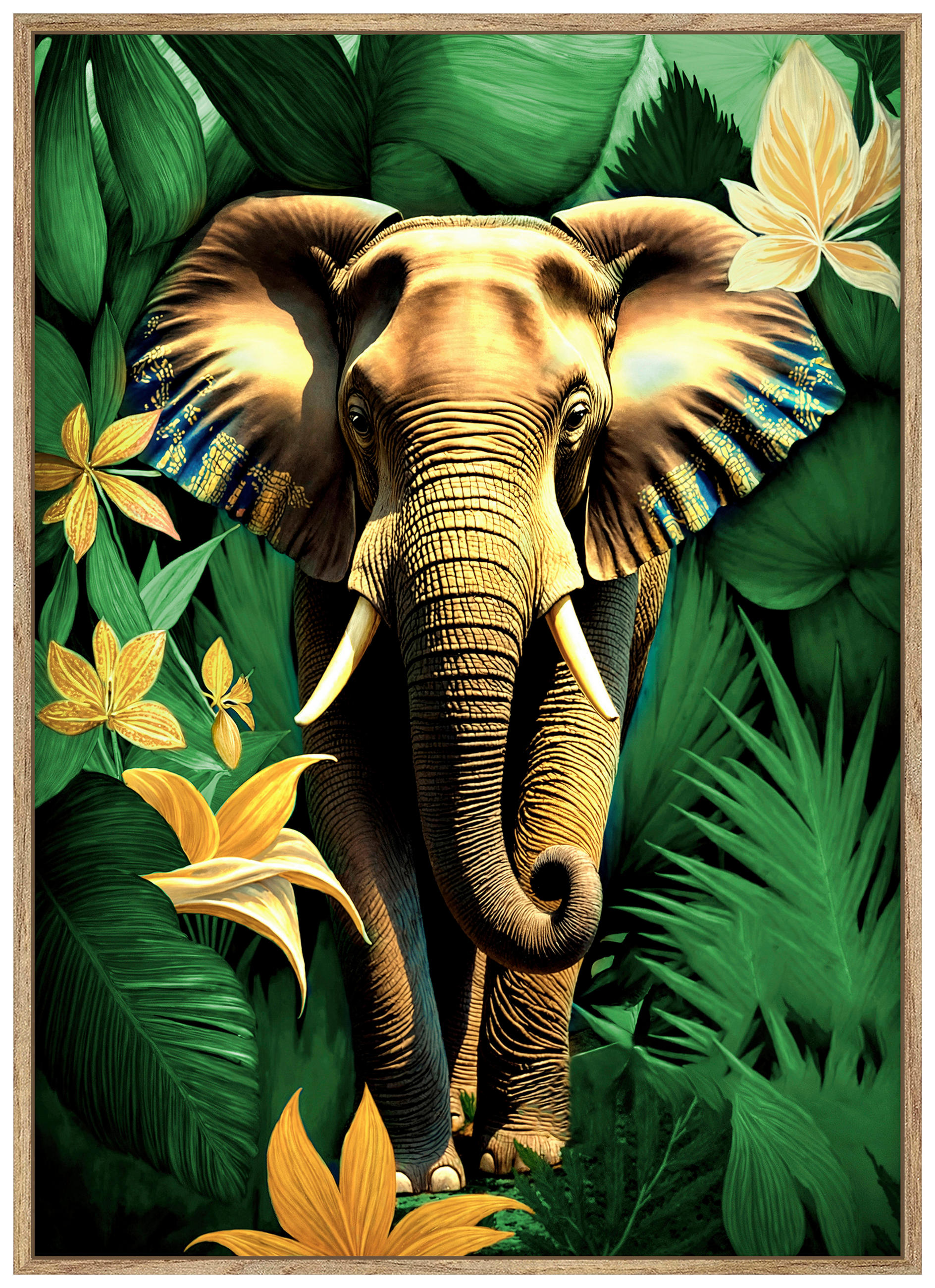 GLASBILD 70/50 cm  - Eichefarben/Multicolor, Trend, Glas/Holzwerkstoff (70/50cm) - Monee