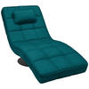 RELAXLIEGE Webstoff Petrol  - Petrol/Schwarz, Design, Textil/Metall (74/86/162cm) - Hom`in