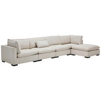 COLȚAR textil crem  - crem/maro închis, Basics, lemn/textil (315/301cm) - Livetastic