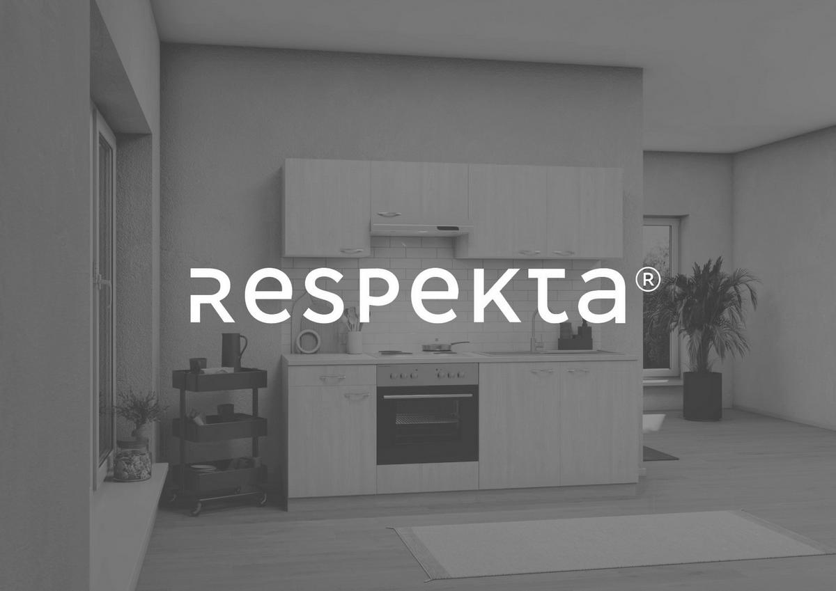 MODULKÖK 210 cm   i grå  - bokfärgad/aluminiumfärg, Basics, trämaterial/plast (210cm) - Respekta