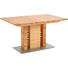 ESSTISCH Kernbuche massiv rechteckig Buchefarben, Edelstahlfarben - Edelstahlfarben/Buchefarben, KONVENTIONELL, Holz/Holzwerkstoff (140(185)/90/75cm) - Moderano