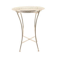 ODKLÁDACÍ STOLEK, barvy stříbra - barvy stříbra, Konvenční, kov (48/64,5cm) - Ambia Home