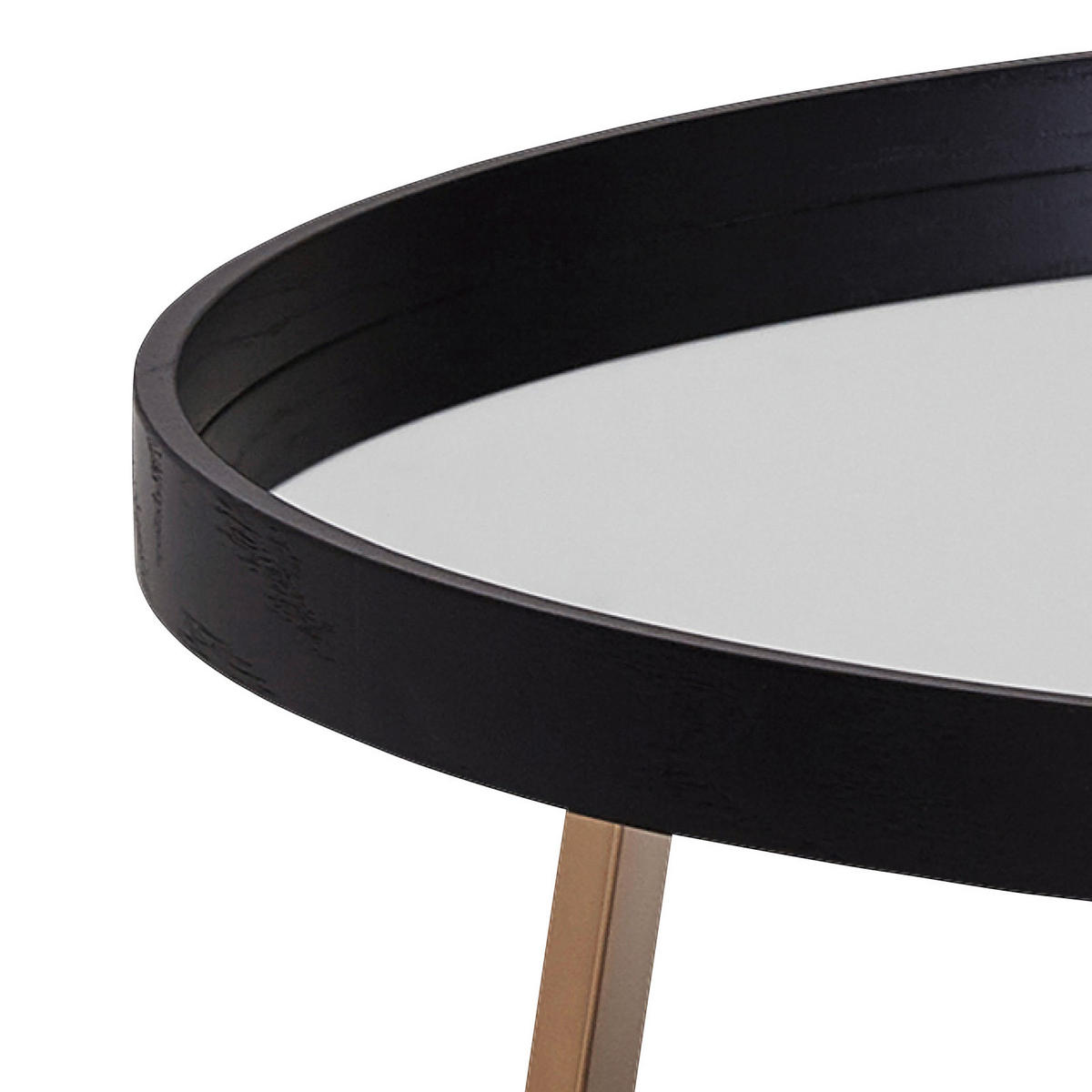 COUCHTISCH in Glas 78/78/42,5 cm  - Goldfarben/Schwarz, Design, Glas/Metall (78/78/42,5cm) - MID.YOU