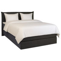 BOXSPRINGBETT 140/200 cm,  in Anthrazit, Matratze, gepolstertes Kopfteil, Topper, H3 + H3 = fest  - Anthrazit/Schwarz, Trend, Textil (140/200cm) - Chameo