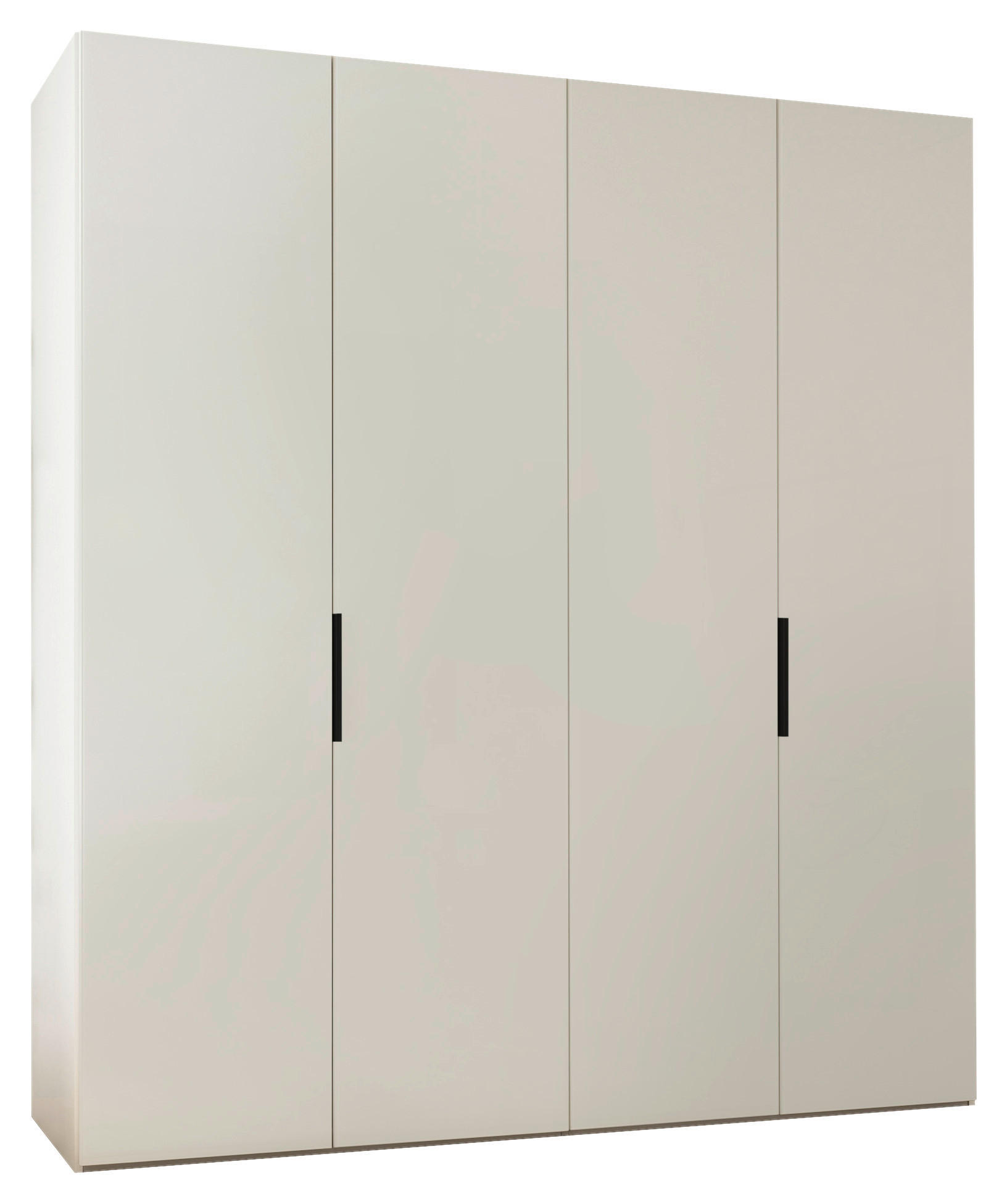 Drehtürenschrank 200 Cm Laar Weiß/weißglas