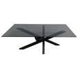 COUCHTISCH in Metall, Glas 120/60/45 cm  - Schwarz/Grau, Design, Glas/Metall (120/60/45cm) - Xora