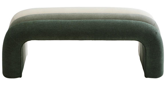 HOCKERBANK 121,5/46,5/46,5 cm Samt Grün, Hellgrün, Beige  - Beige/Hellgrün, Design, Textil (121,5/46,5/46,5cm) - Xora