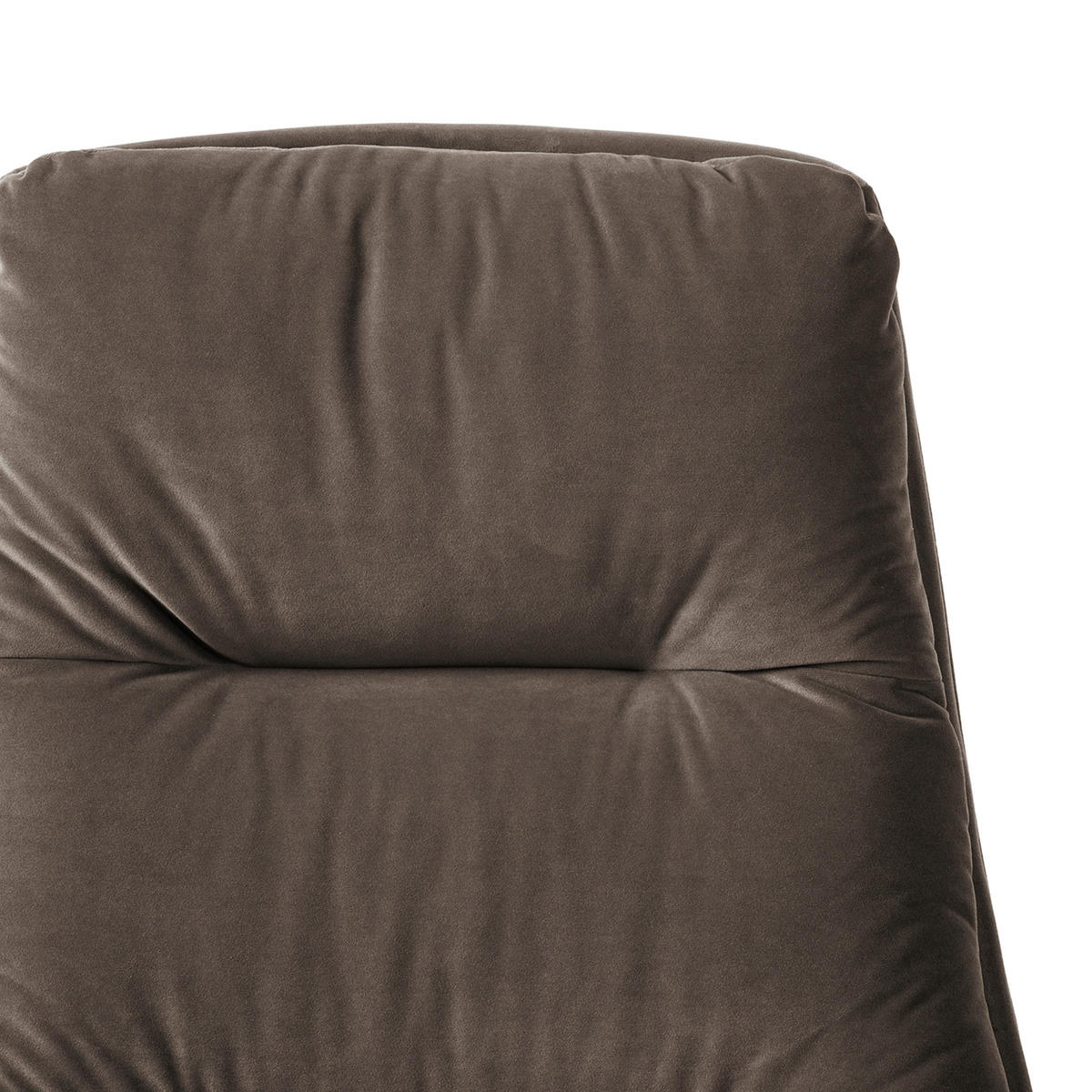 SESSEL in Samt Taupe  - Taupe/Schwarz, Design, Textil/Metall (83/94/97cm) - home24
