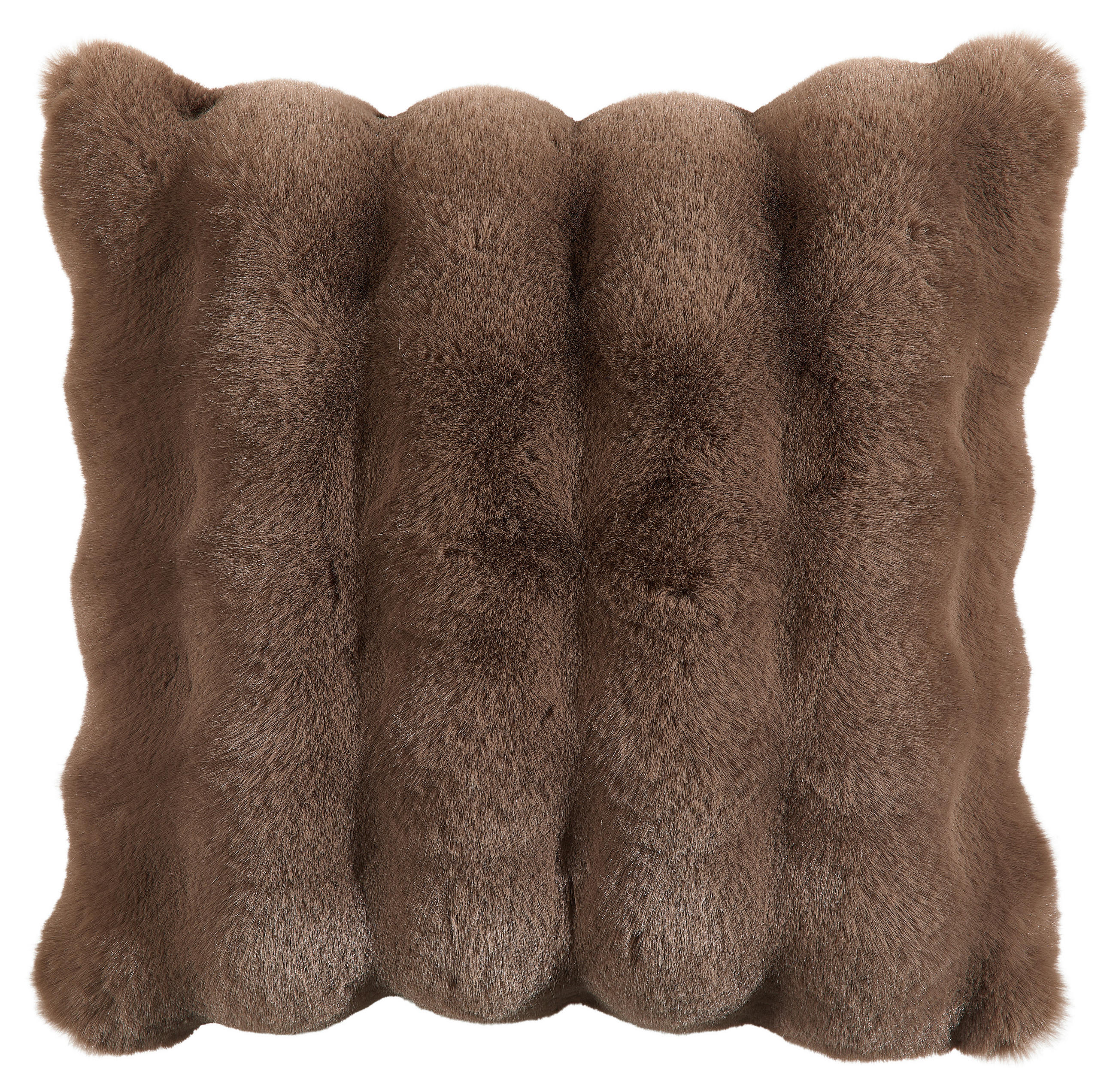 FELLKISSENBEZUG PONPON 48/48 cm  - Beige, KONVENTIONELL, Textil (48/48cm) - Dieter Knoll