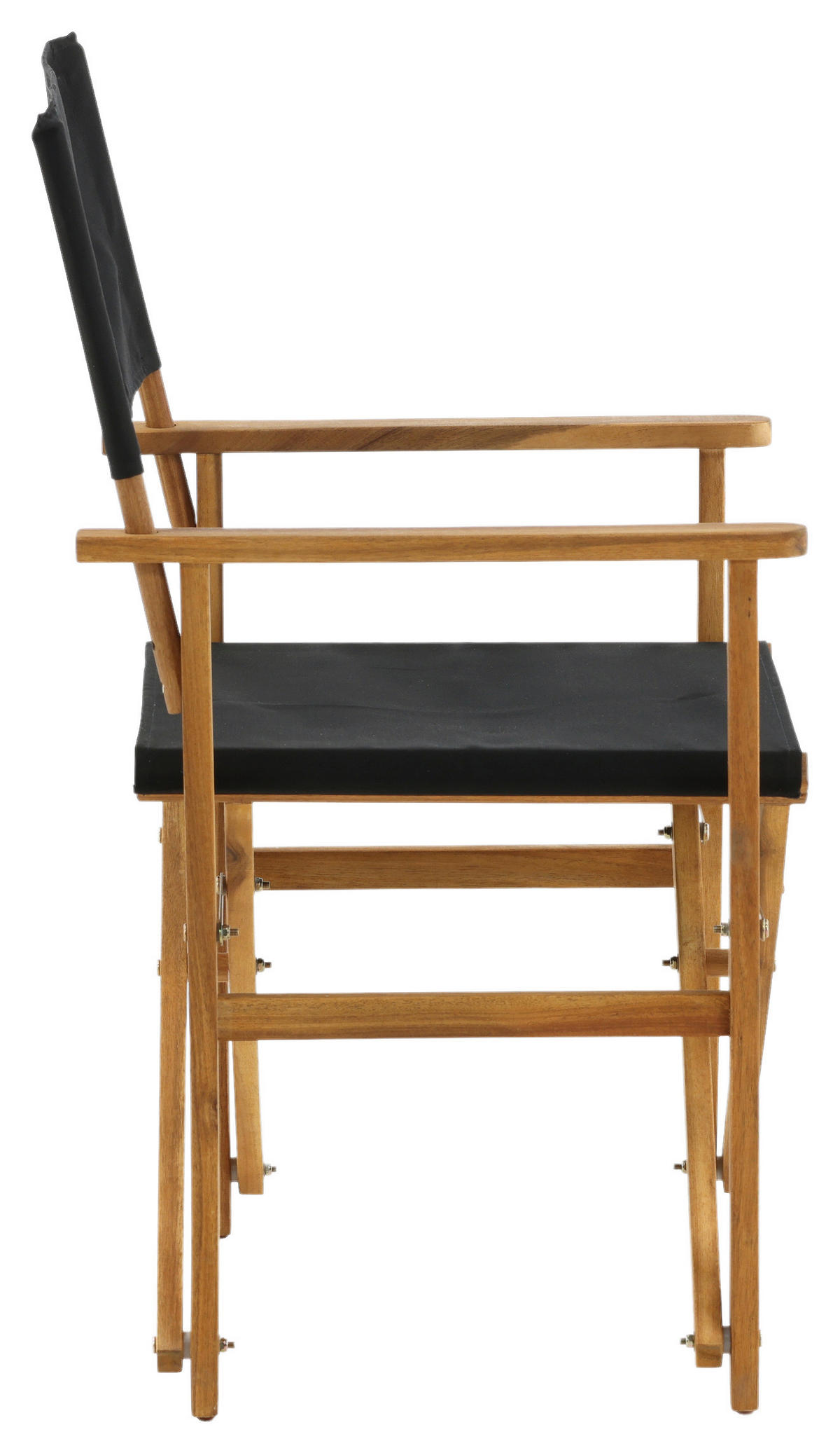 KLAPPSTUHL Textilgeflecht Akazie massiv Schwarz, Akaziefarben  - Schwarz/Akaziefarben, KONVENTIONELL, Holz/Textil (53/90/55cm) - Gardenson