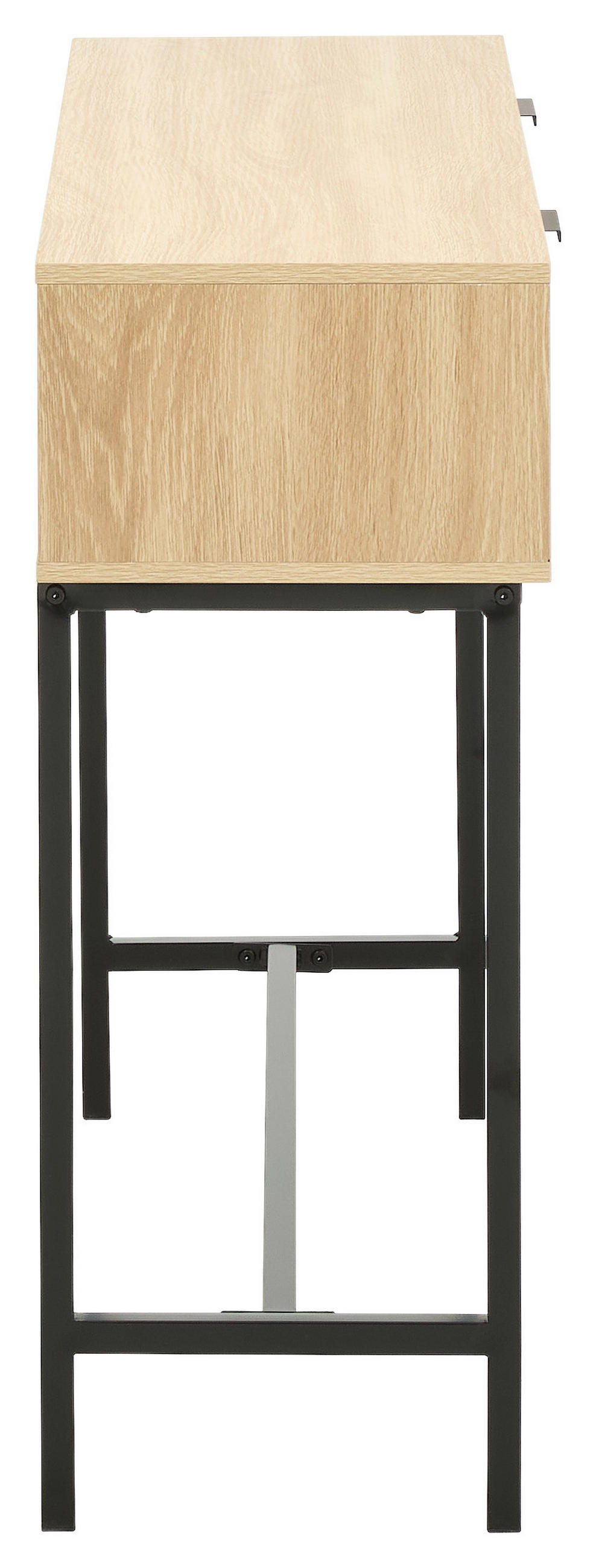KONSOLENTISCH in Metall, Holzwerkstoff   100/74,5/30 cm  - Schwarz/Naturfarben, Natur, Holzwerkstoff/Metall (100/74,5/30cm) - MID.YOU