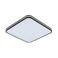 LED MENNYEZETI LÁMPA - fekete/fehér, Basics, műanyag/fém (43/43/5,5cm) - Novel