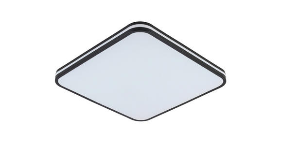 LED-DECKENLEUCHTE 43/43/5,5 cm - Schwarz/Weiß, Basics, Kunststoff/Metall (43/43/5,5cm) - Novel