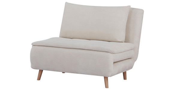 SCHLAFSOFA Cord Beige  - Beige/Naturfarben, Design, Holz/Textil (105/80/90cm) - Carryhome