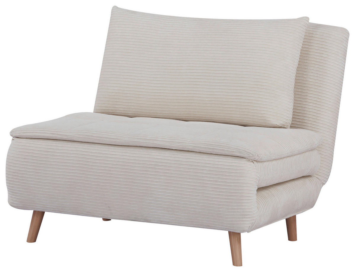 SCHLAFSOFA Cord Beige  - Beige/Naturfarben, Design, Holz/Textil (105/80/90cm) - Carryhome