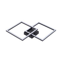 Plafonieră Cu Led 2,5 W    55,8/39,5/6,7 cm  - negru, Basics, plastic/metal (55,8/39,5/6,7cm) - Boxxx