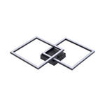 LED-DECKENLEUCHTE Minimal 55,8/39,5/6,7 cm  - Schwarz, Basics, Kunststoff/Metall (55,8/39,5/6,7cm) - Boxxx