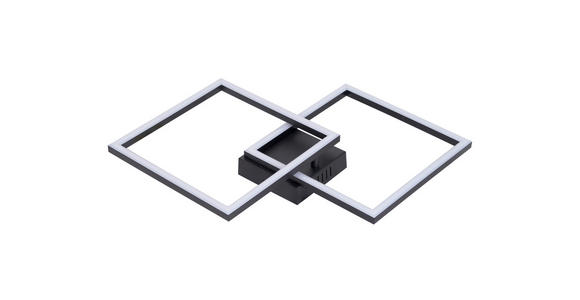 LED-DECKENLEUCHTE Minimal 55,8/39,5/6,7 cm  - Schwarz, Basics, Kunststoff/Metall (55,8/39,5/6,7cm) - Boxxx