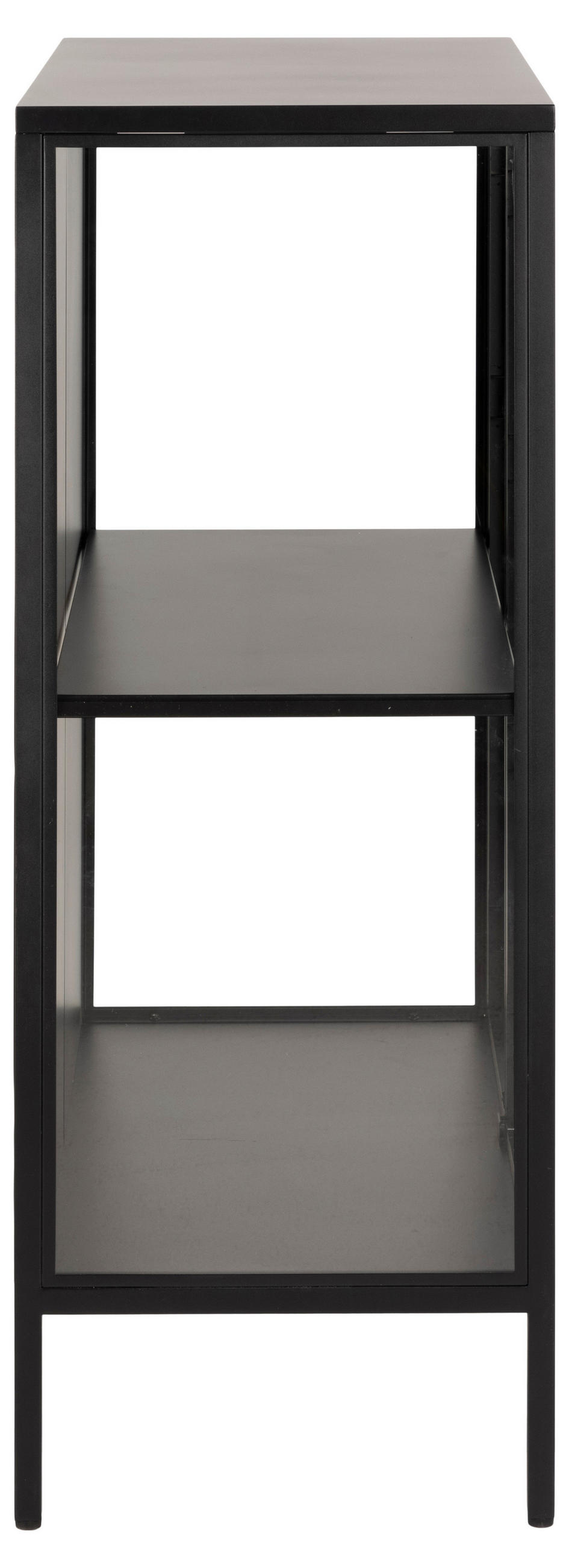 KOMODA, črna  - črna, Design, kovina/steklo (80/98,7/40cm) - MID.YOU