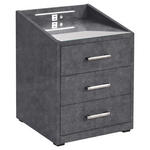 NACHTKÄSTCHEN 47/61/46 cm  in Anthrazit  - Anthrazit/Silberfarben, Design, Holzwerkstoff/Kunststoff (47/61/46cm) - Xora