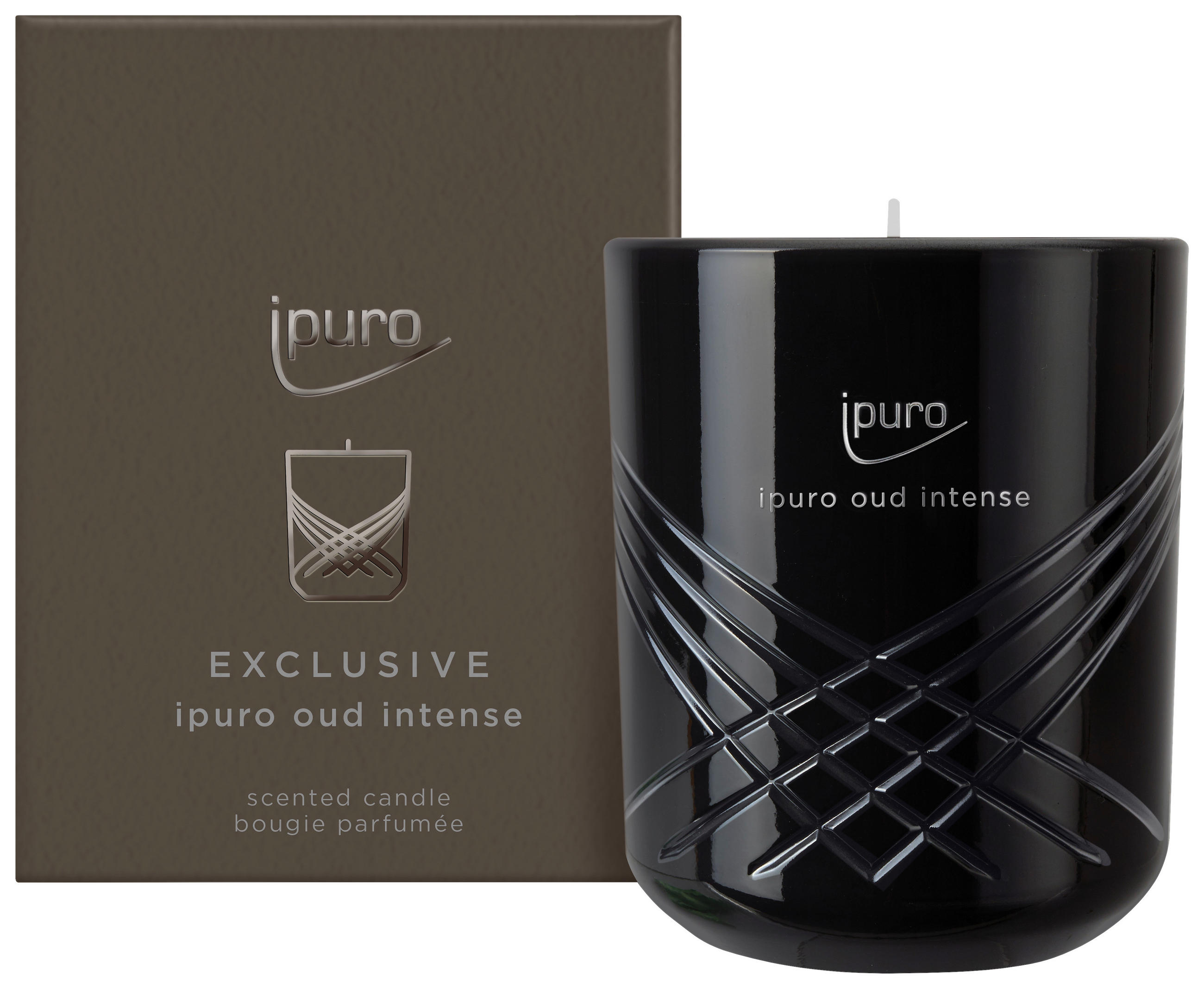 KERZE IM GLAS - Schwarz, Basics, Glas (9/9/11,5cm) - Ipuro