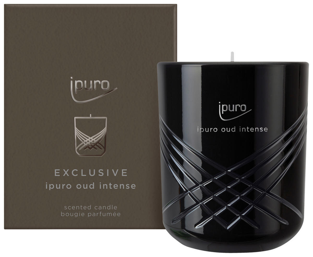 KERZE IM GLAS - Schwarz, Basics, Glas (9/9/11,5cm) - Ipuro