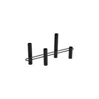 STABKERZENHALTER - Schwarz, Basics, Metall (35/8/17cm)