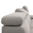 ECKSOFA in Velours Sandfarben  - Sandfarben/Schwarz, Design, Textil/Metall (187/295cm) - Novel