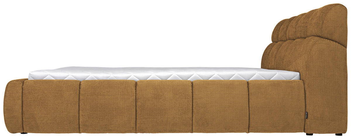 POLSTERBETT 160/200 cm  in Currygelb  - Currygelb/Schwarz, Design, Kunststoff/Textil (160/200cm) - Esposa