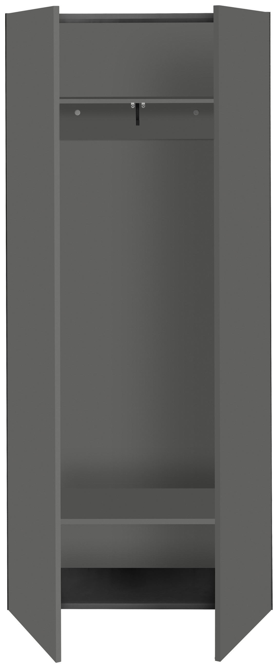 GARDEROBENSCHRANK 80/180/34 cm  - Anthrazit, Design, Holzwerkstoff (80/180/34cm) - Hom`in