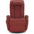 MASSAGESESSEL Lederlook Rot    - Chromfarben/Rot, Design, Textil (75/110/113cm) - Cantus