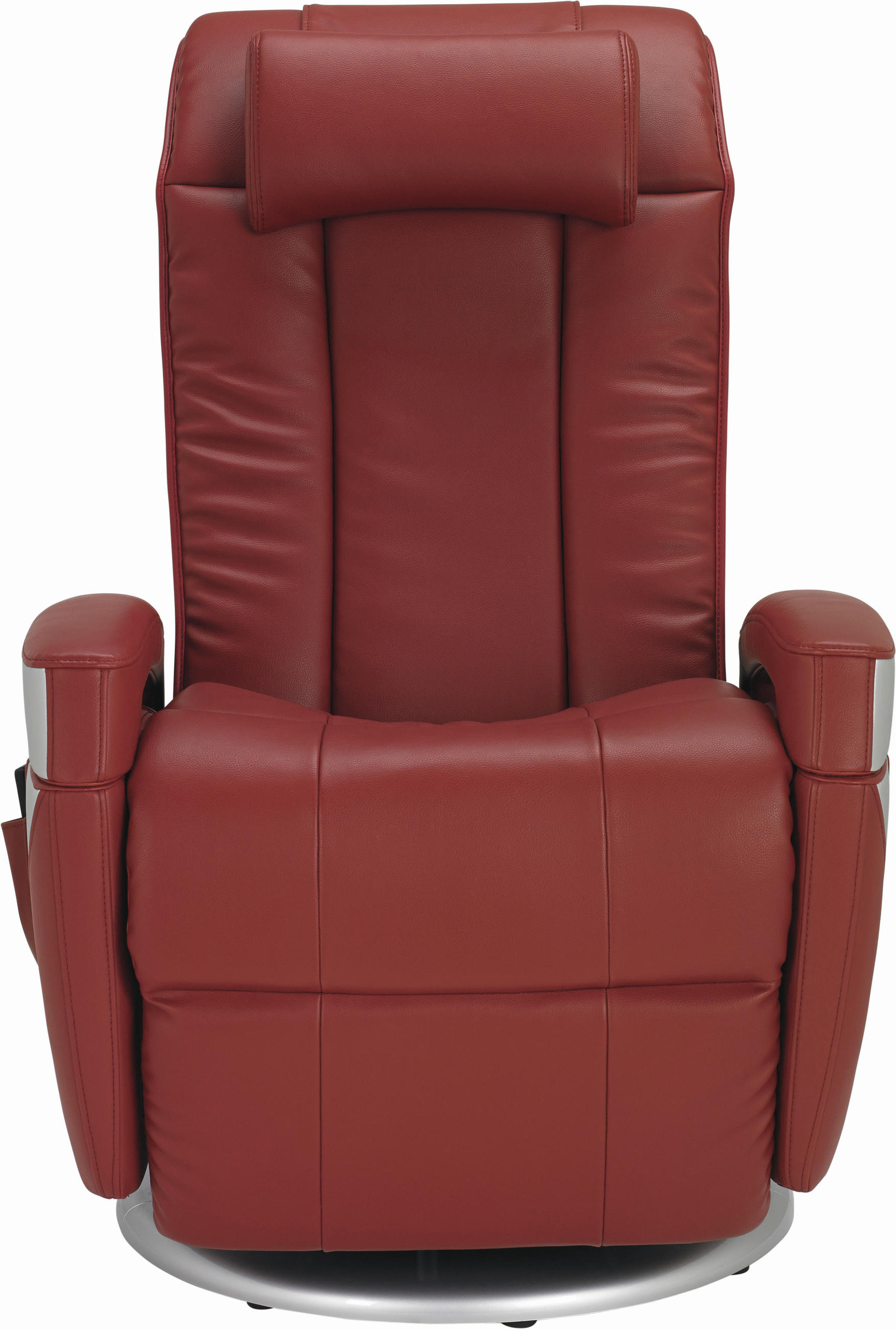 MASSAGESESSEL Lederlook Rot    - Chromfarben/Rot, Design, Textil (75/110/113cm) - Cantus