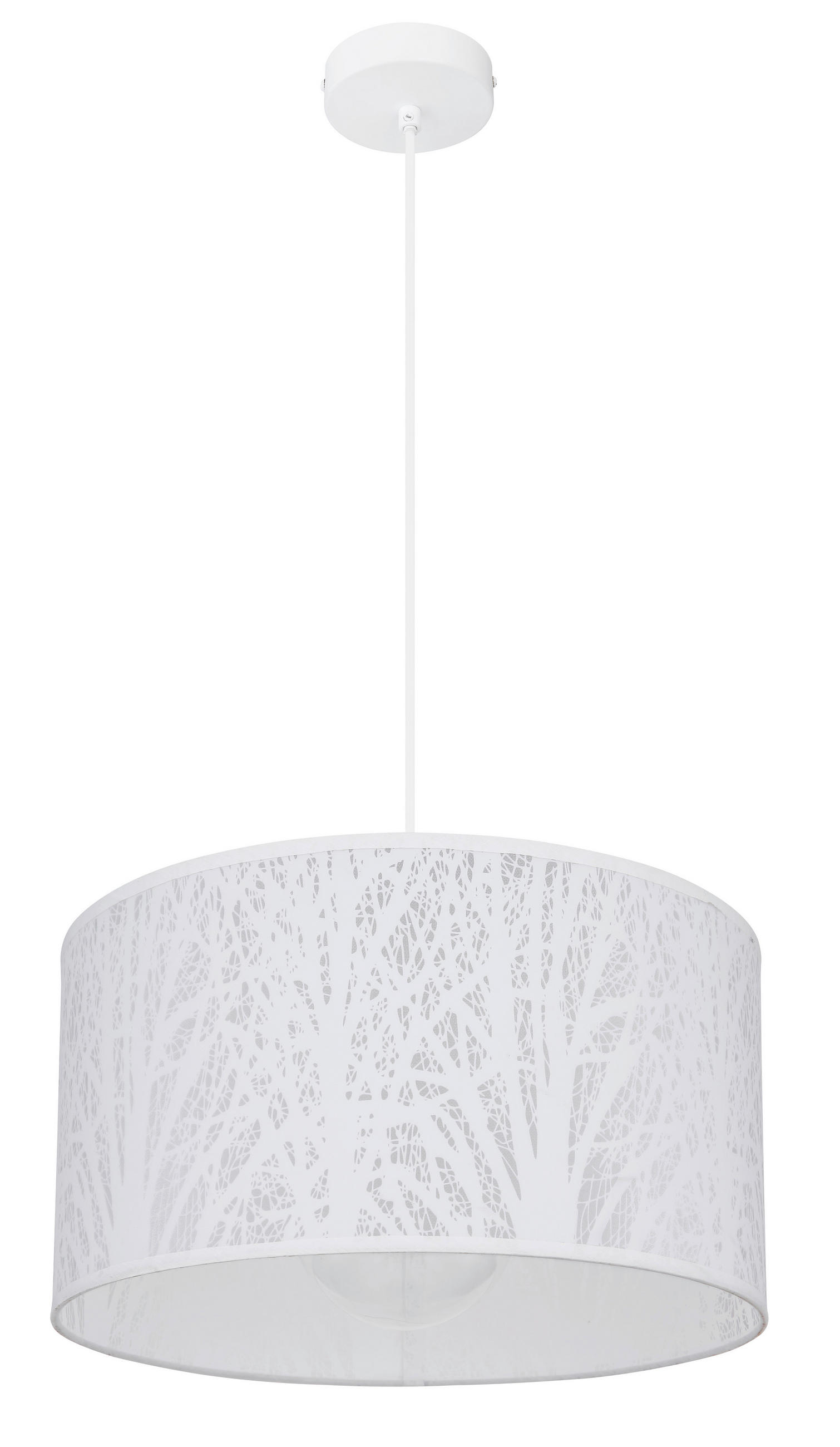 HÄNGELEUCHTE  38/120 cm   - Weiss, Design, Kunststoff/Metall (38/120cm) - Globo