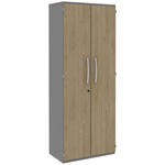 AKTENSCHRANK Grau, Eichefarben  - Eichefarben/Grau, KONVENTIONELL, Holzwerkstoff (80/217,4/43cm) - Moderano