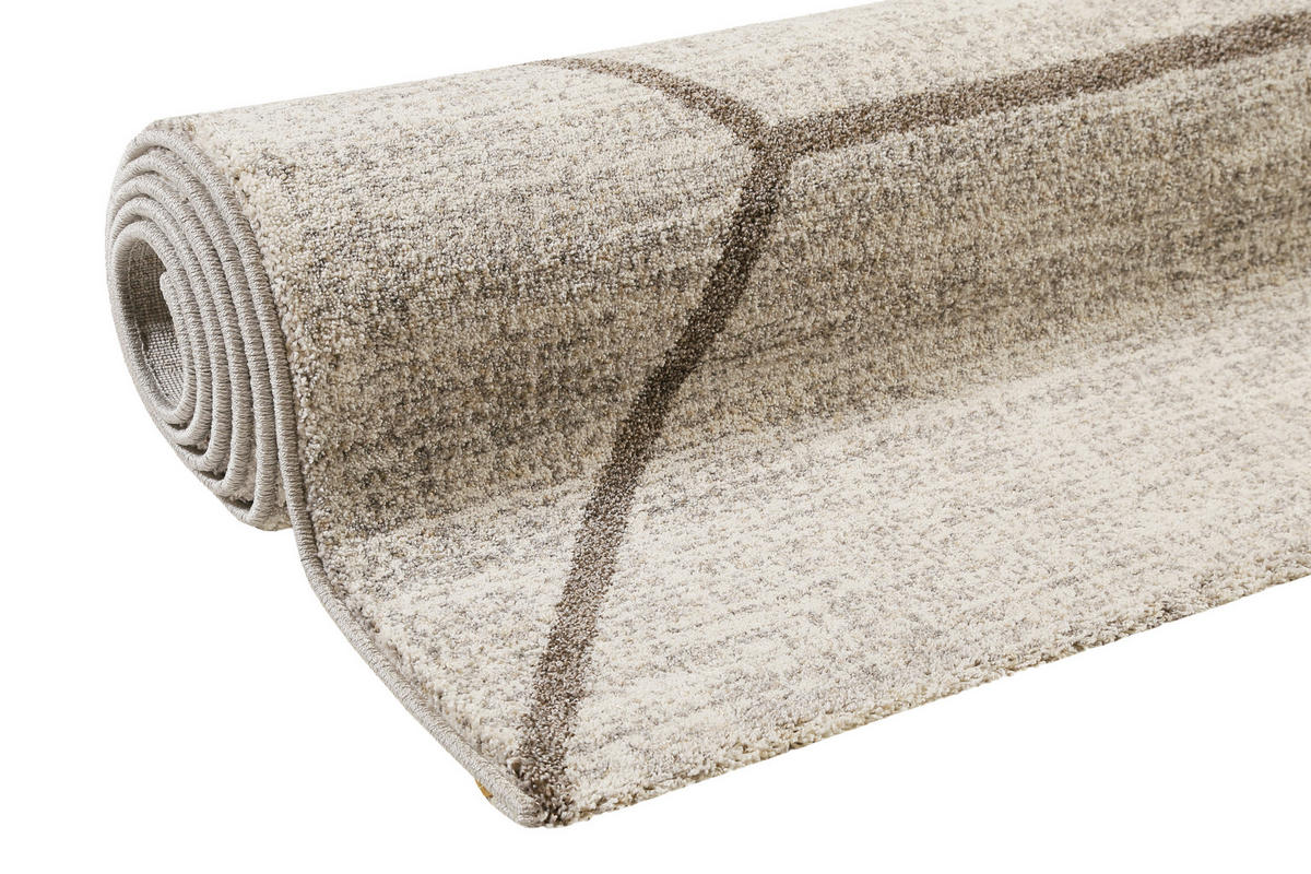 WEBTEPPICH 160/225 cm Bossa Lounge Taupe, Beige  - Taupe/Beige, Design, Textil (160/225cm) - Novel