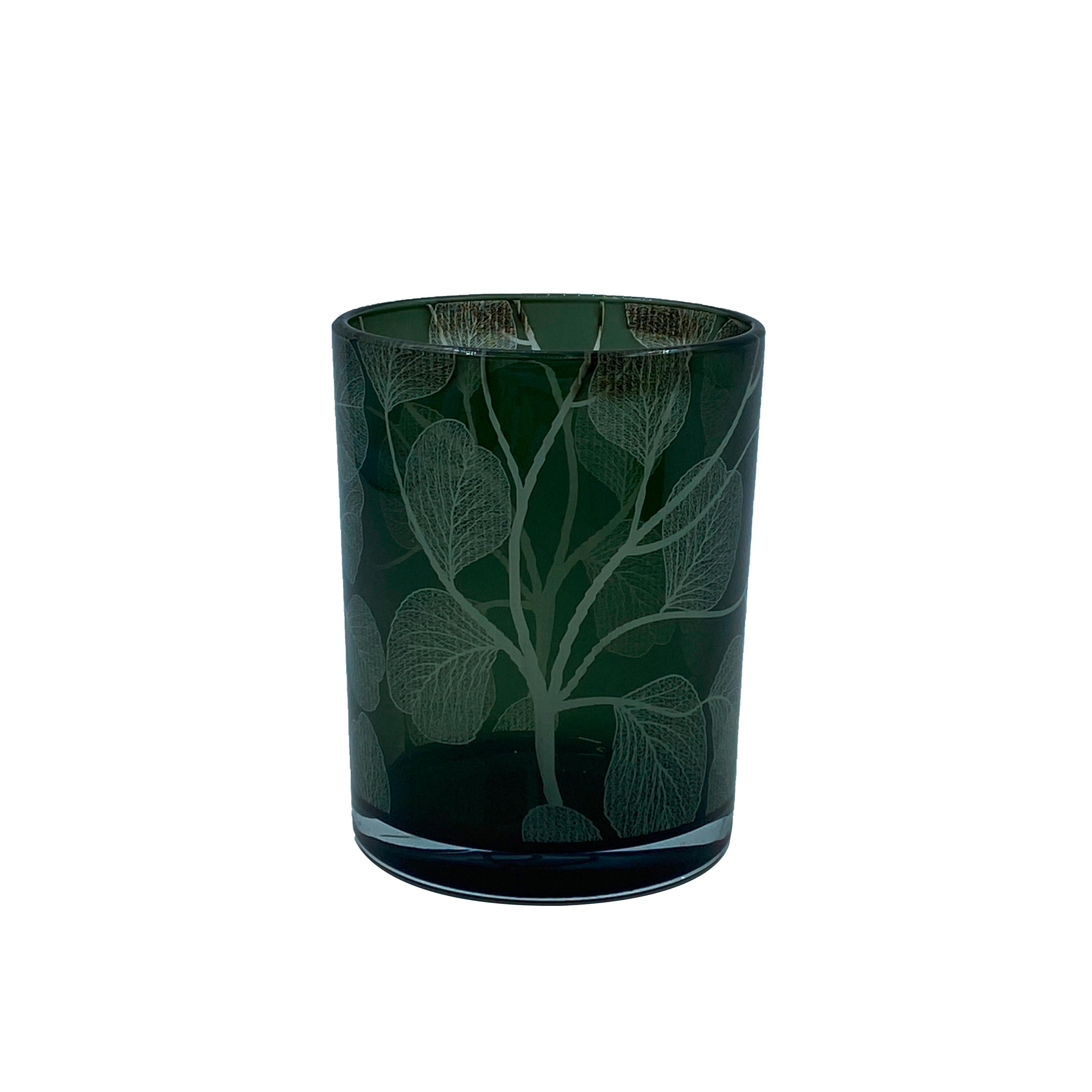 VÄRMELJUSGLAS  - vit/grön, Natur, glas (15/15cm) - Ambia Home