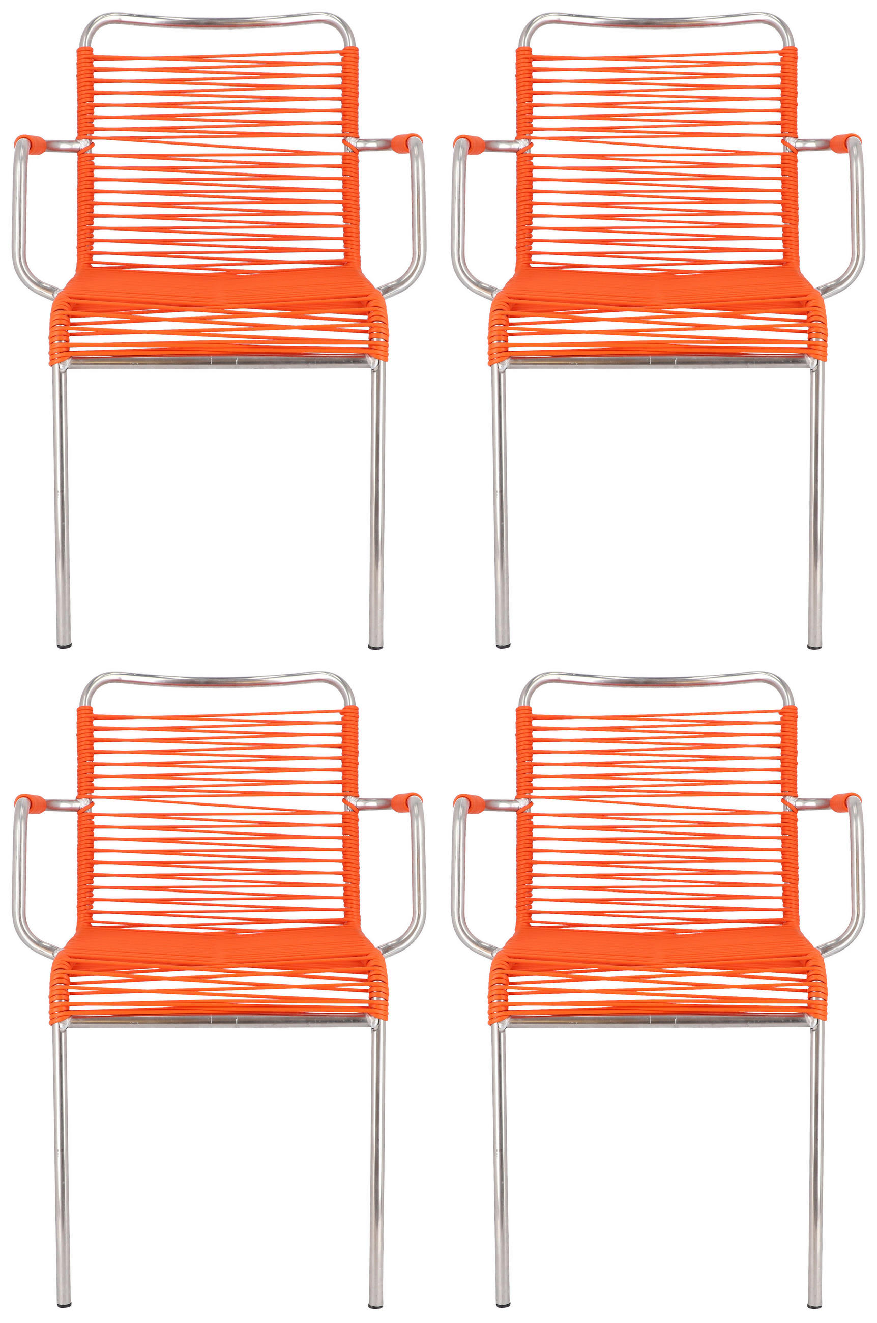 GARTENSESSEL-SET Aluminium Orange, Alufarben  - Alufarben/Orange, Design, Kunststoff/Metall (57/85/57cm) - FIAM